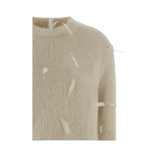 Feather Embellished Sweater