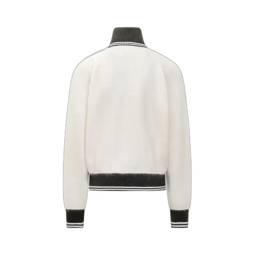 High-Neck Zip-Fastening Cardigan