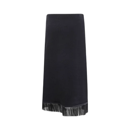 Fringe-Detail Midi Skirt