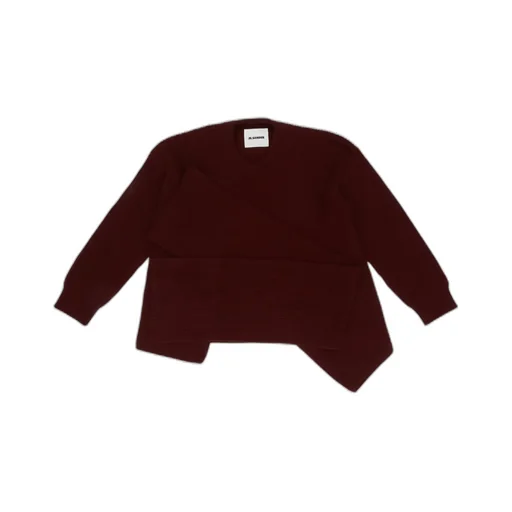 Drop Shoulder Draped Scarf Jumper