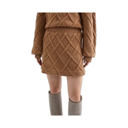 Wool Knit Mini Skirt