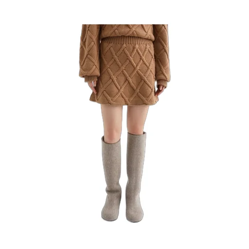 Wool Knit Mini Skirt