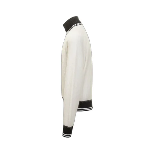 High-Neck Zip-Fastening Cardigan
