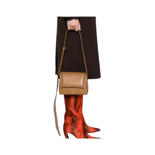Logo-Print Leather Shoulder Bag