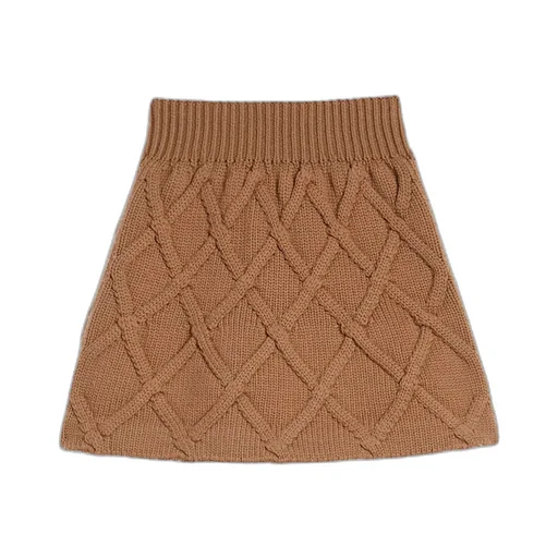 Wool Knit Mini Skirt