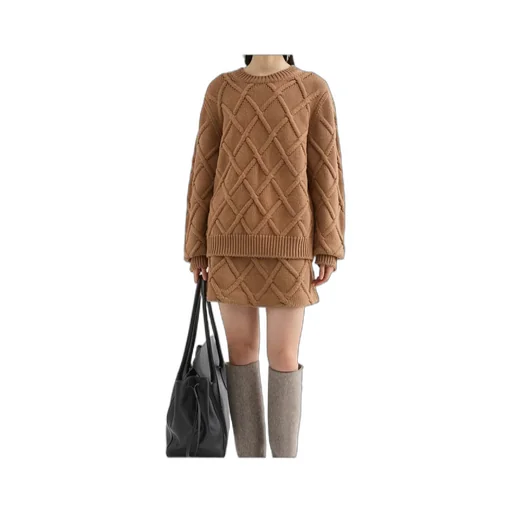 Wool Knit Mini Skirt