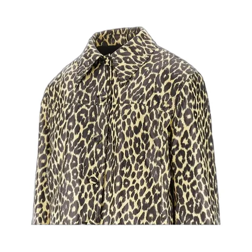 Leopard-Printed Long-Sleeved Jacket