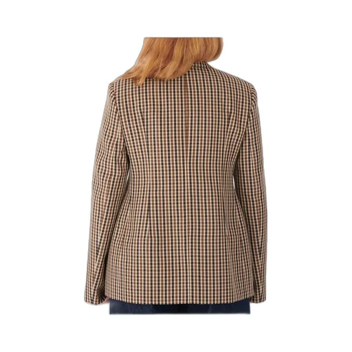 Checked-Pattern Blazer