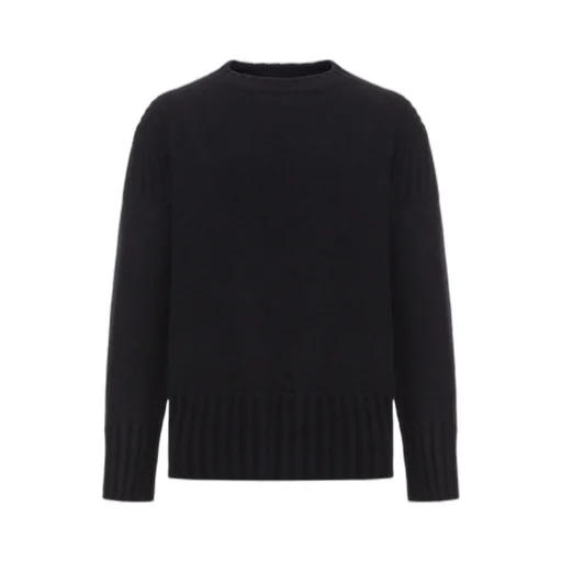 Ribbed-Cuff Cashmere Sweater
