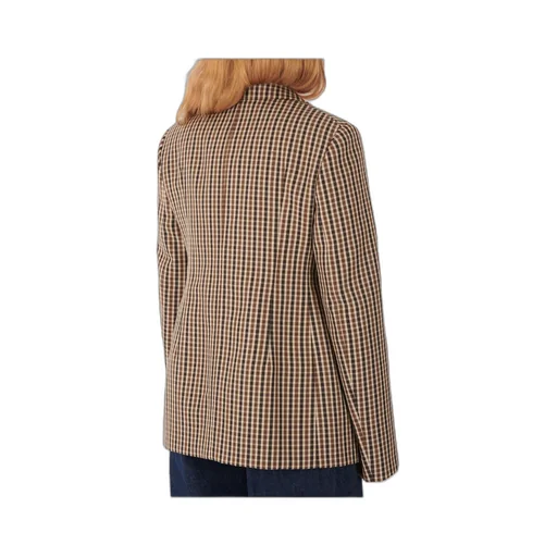 Checked-Pattern Blazer