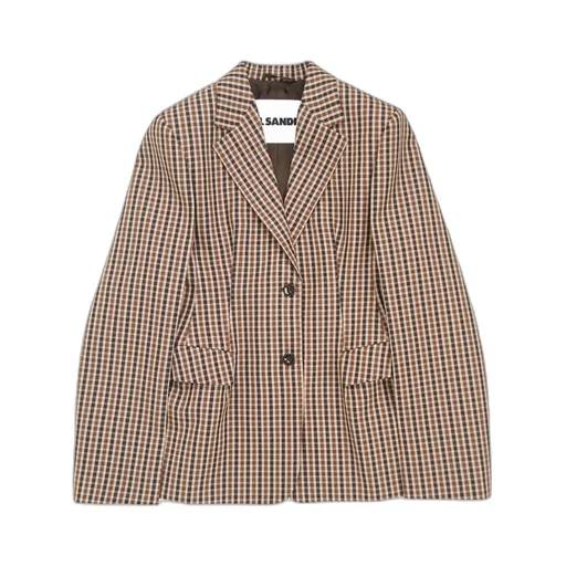 Checked-Pattern Blazer