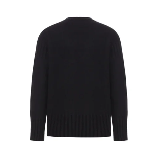 Ribbed-Cuff Cashmere Sweater