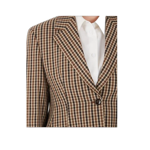Checked-Pattern Blazer
