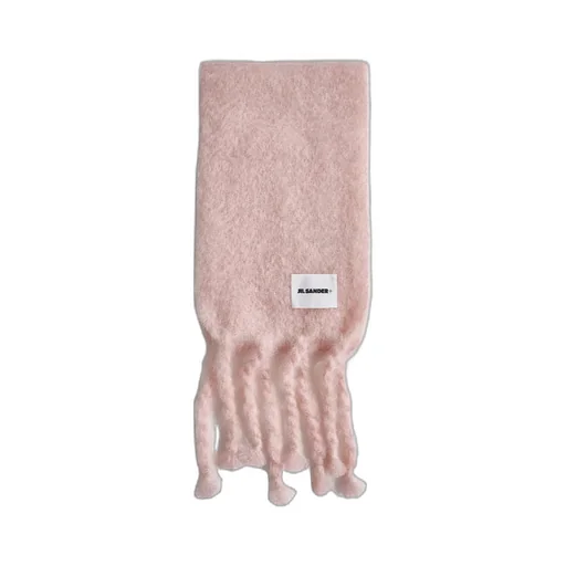 Logo Patch Fringed Scarf