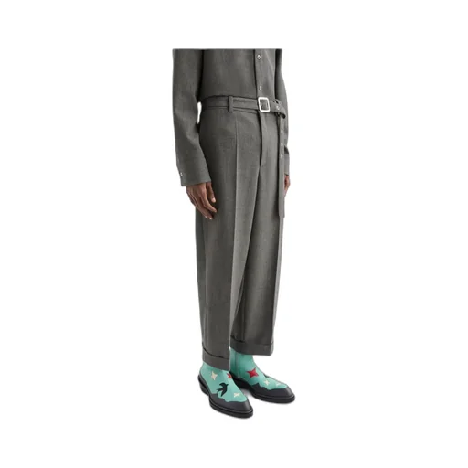 Pressed Crease Belted Pants