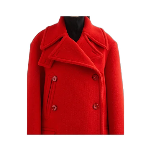 Wool Chevron Coat
