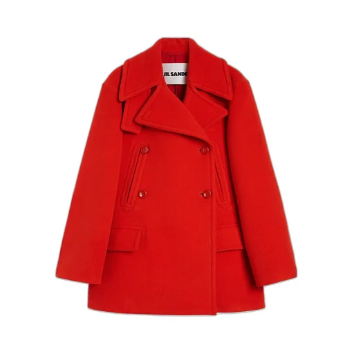 Wool Chevron Coat