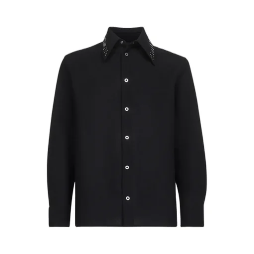 Stud-Embellishment Long-Sleeved Shirt