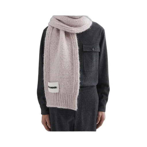 Logo-Patch Knitted Scarf