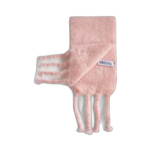 Logo Patch Fringed Scarf