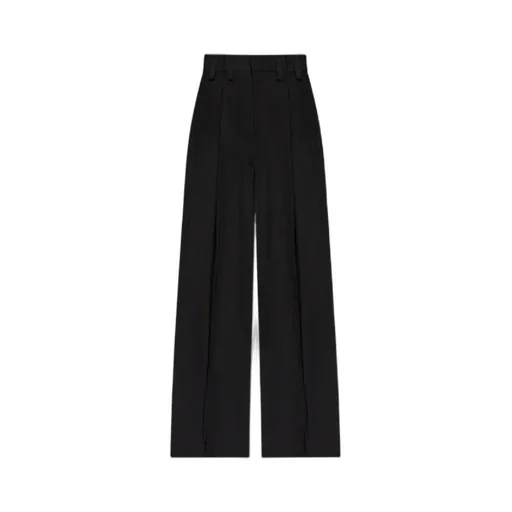 Pleat-Detail Wide-Leg Trousers