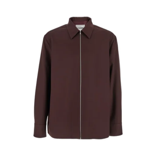 Gabardine Zip-Up Shirt