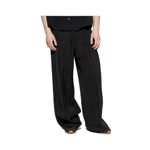 Pleat-Detail Wide-Leg Trousers