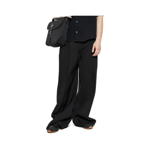 Pleat-Detail Wide-Leg Trousers