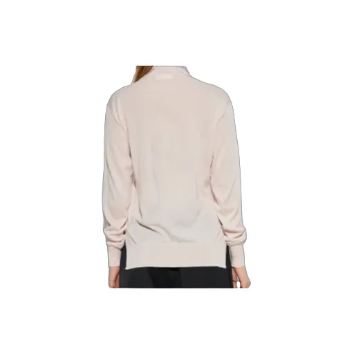 High-Neck Plain Knit Sweater