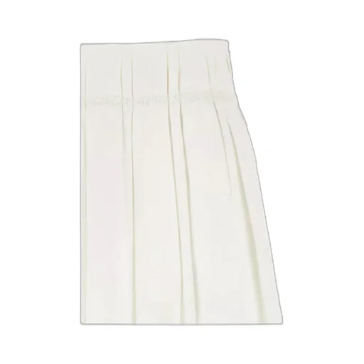 High Waist Pleated Midi Skirt