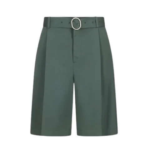 Knee-Length Belted Shorts