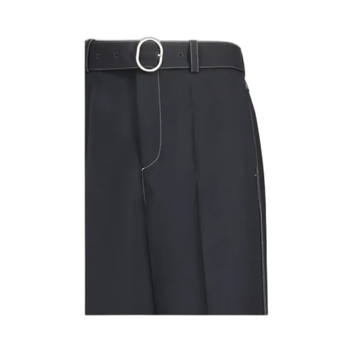 Creased Straight Leg Trousers