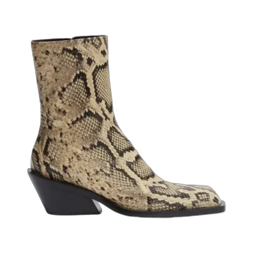Embossed Ankle Boots
