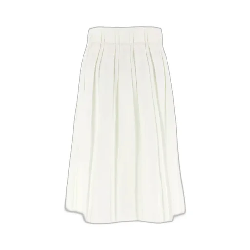 High Waist Pleated Midi Skirt