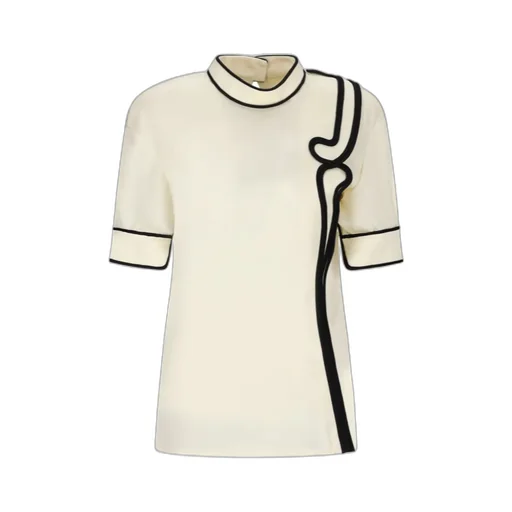 Short-Sleeved Straight-Hem Top