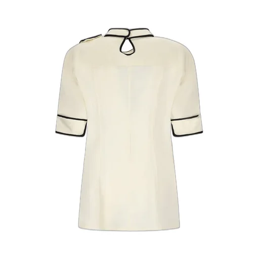 Short-Sleeved Straight-Hem Top