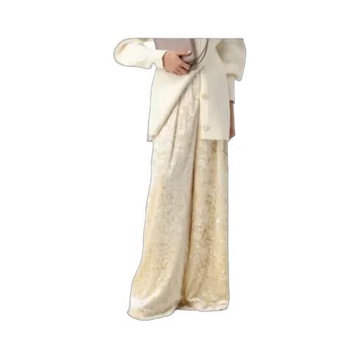 High-Shine Wide-Leg Trousers