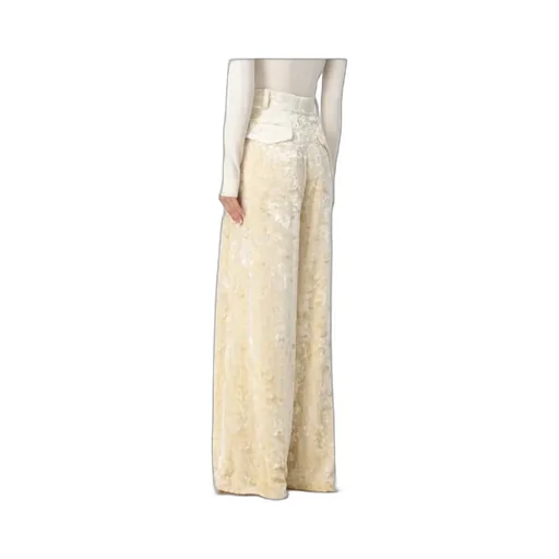 High-Shine Wide-Leg Trousers