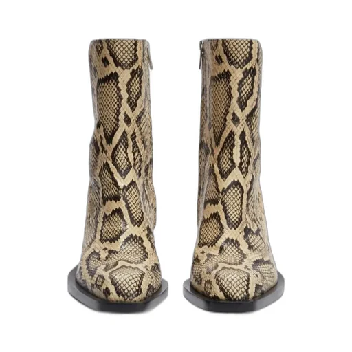 Embossed Ankle Boots