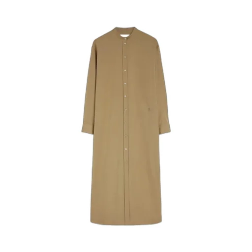 Long-Sleeved Poplin Shirt Dress