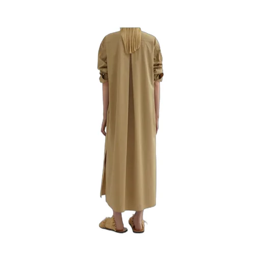 Long-Sleeved Poplin Shirt Dress