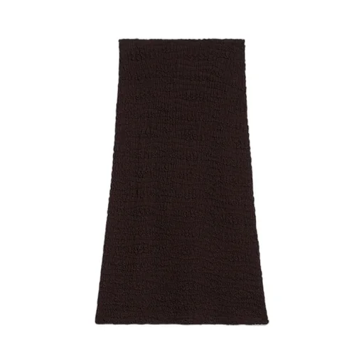Crepe Straight Hem Midi Skirt