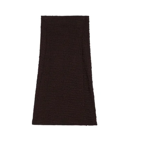 Crepe Straight Hem Midi Skirt
