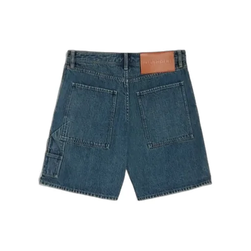 Logo-Patch Straight-Leg Denim Shorts