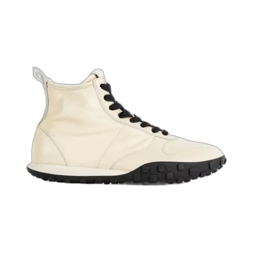 Leather High-Top Sneakers