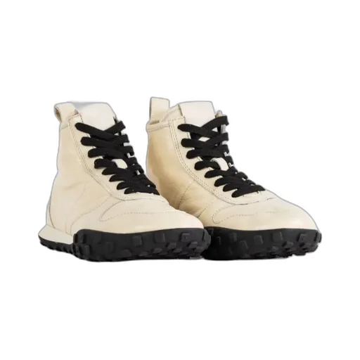 Leather High-Top Sneakers