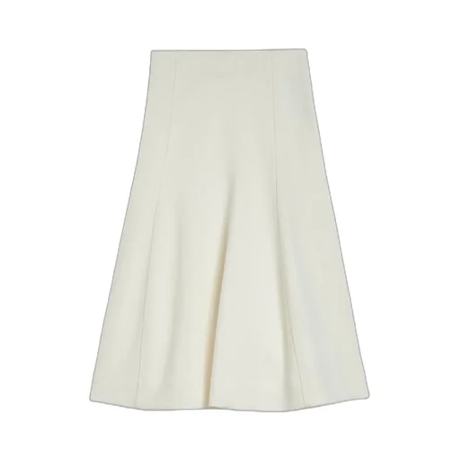 High Waist Flared Midi Skirt