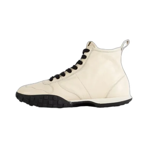 Leather High-Top Sneakers