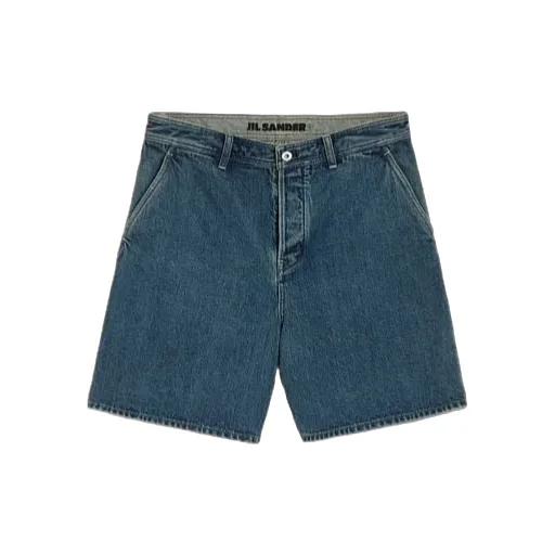 Logo-Patch Straight-Leg Denim Shorts