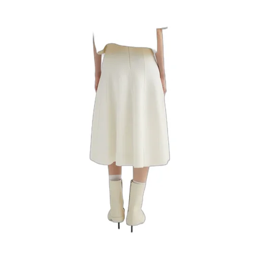 High Waist Flared Midi Skirt